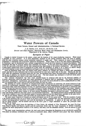 Water Powers of Canada.