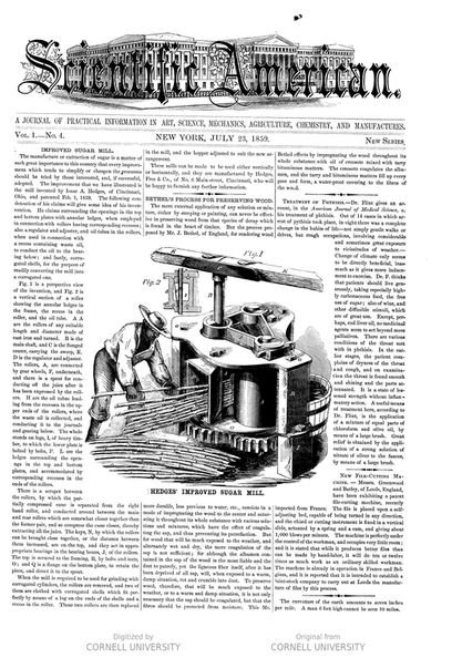 Scientific American, circa July 23, 1859.