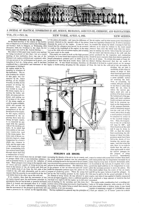 Scientific American, circa April 6 1861.