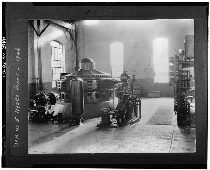 Photocopy_of_photograph,_c._1946._DETAIL_OF_GENERATOR_UNIT_2,_GOVERNOR,_AND_SWITCHBOARD._(Courtesy_of_the_Potomac_Edison_Company_Library_(Hagerstown,_MD),_Historical_Data_Files_HAER_WVA,2-HEDVI.V,1-57.tif.jpg