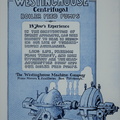 Westinghouse Machine Company, circa 1919 ad.