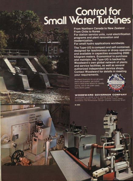 The HT-UG8 Woodward governor for small turbine water wheels.