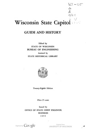 Wisconsin Capitol guide book, circa 1955.