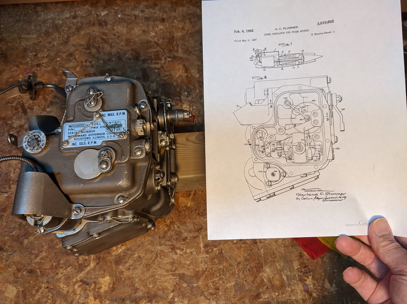 Compairing the patent drawing with the actual governor.