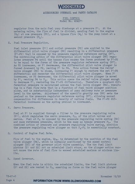 Theory of operation for a Woodward vintage jet engine governor control.  Page 2.