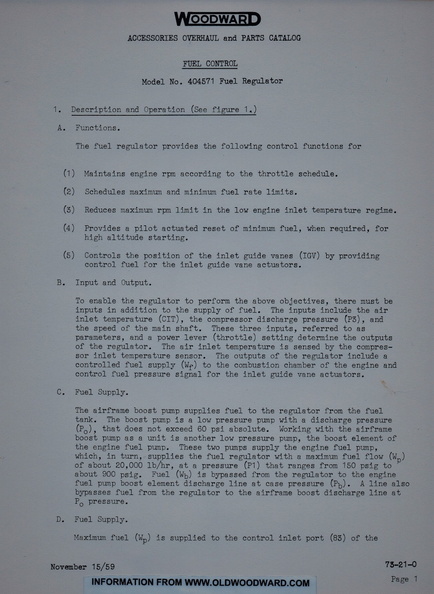   Theory of operation for a Woodward vintage jet engine governor control.