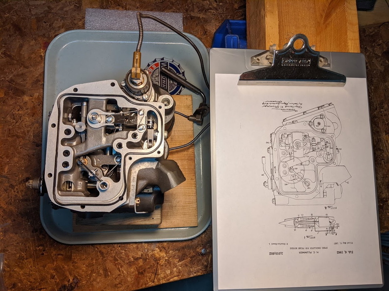 Brad compairing the real thing with the patent drawing.