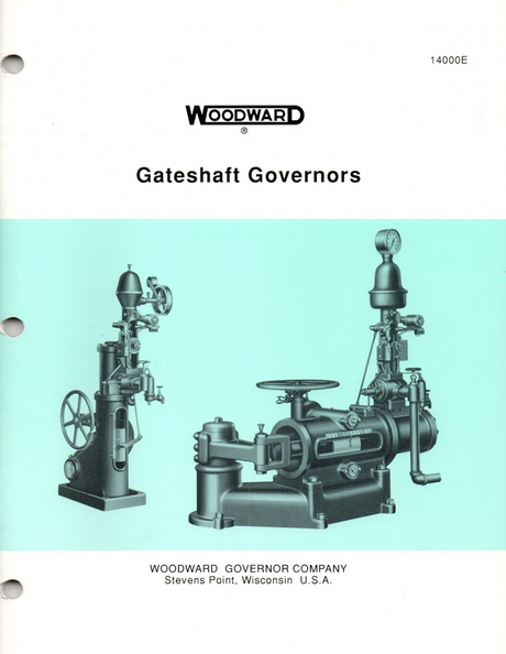 Woodward Governor Company's Gate Shaft type turbine water wheel governor.