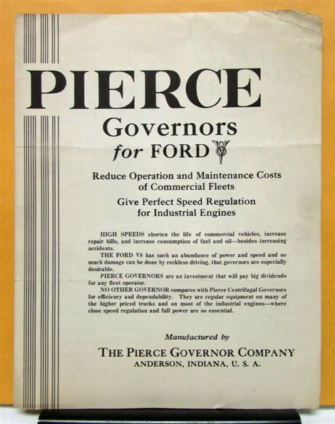 A Pierce Governor Company advertisement.