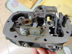 Taking apart the speeder spring and pilot valve assembly.