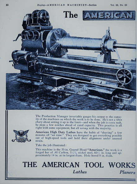 Vintage machine shop manufacturing history project.