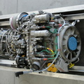 A General Electric Company T700 series jet engine with Woodward controls.