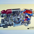 An AiResearch Manufacturing Company's gas turbine engine cutaway.