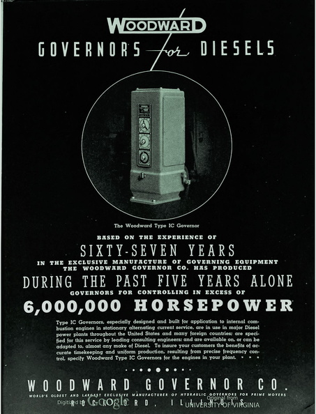 WOODWARD GOVERNORS for DIESEL ENGINES.