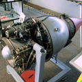 A Turbomeca Marboré II gas turbine engine on display.