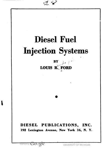 DIESEL FUEL INJECTION SYSYTEMS.  2.