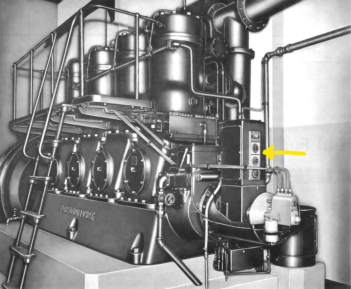 The Fairbanks-Morse Company in Beloit, Wisconsin was the first company to install Woodward IC type diesel engine governors on their engines in the 1930's. Inkedfairbanks-morse-32-14-engine_LI.jpg