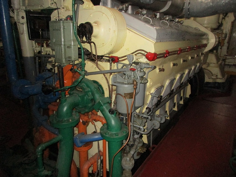 An EMD diesel engine with a Marquette governor application.