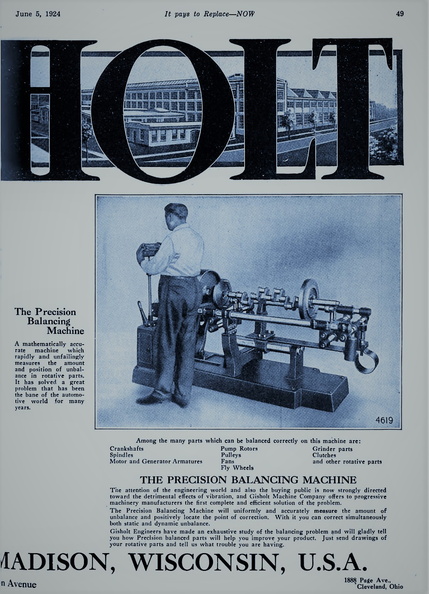 GISHOLT MACHINE COMPANY, CIRCA 1924.