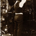 Elmer Woodward and his first proyotype diesel engine governor contraption