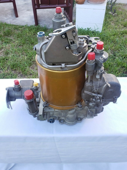 A Woodward CF-6 series jet engine fuel control for the General Electric Company's engine.