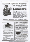 Lombard Water Wheel Governor History.