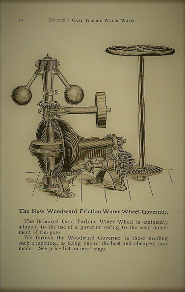 The New Woodward Friction Water Wheel Governor Patented By Amos Woodward.