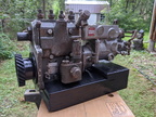 A restored American Bosch fuel injection pump and governor unit.
