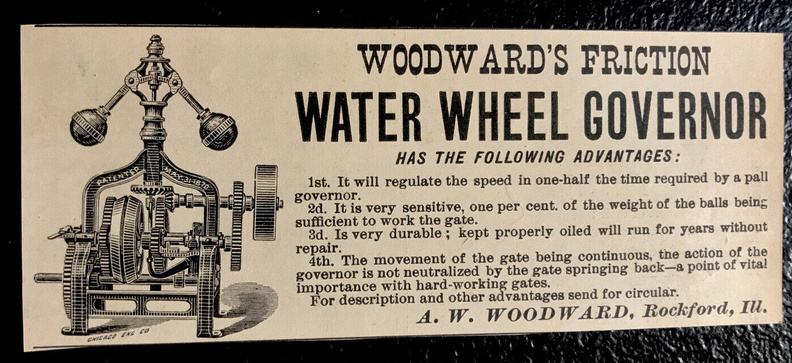 A. W. Woodward's first magazine advertisement from 1875.