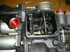 The governor system on the Bosch fuel injection pump.