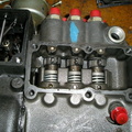 A Bosch fuel Injection pump and governor taken apart.