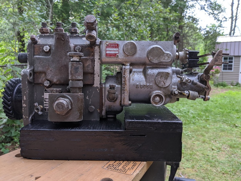 A well used American Bosch fuel injection pump and governor added to