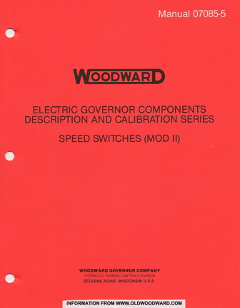 SPEED SWITCHES ( MOD II ) MANUAL 07085-5