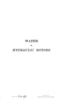 WATER or HYDRAULIC MOTORS