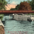The Sherman Avenue bridge and locks on the Yahara river in Madison, Wisconsin.