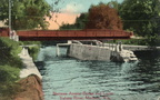 The Sherman Avenue bridge and locks on the Yahara river in Madison, Wisconsin.
