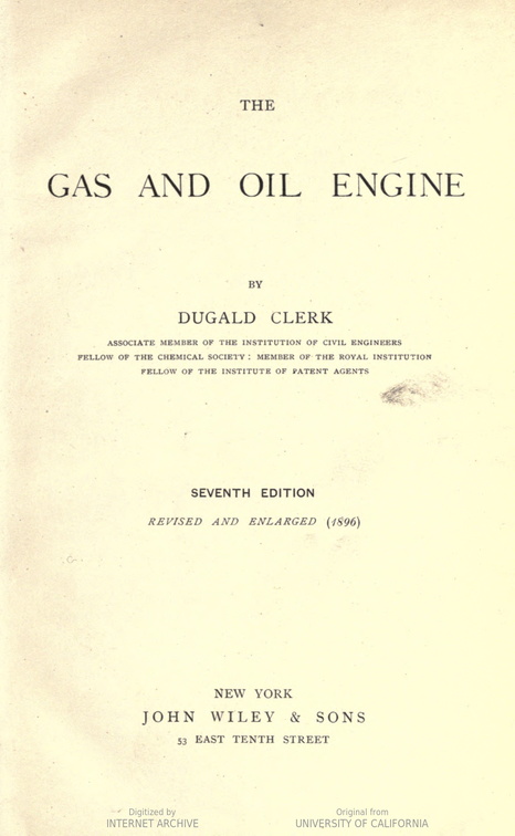 THE GAS AND OIL ENGINE HISTORY.