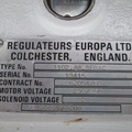 A REGULATEURS EUROPA GOVERNOR NAME PLATE.