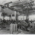 An early photograph inside of the Woodward factory on Mill Street down in the Water Power District.