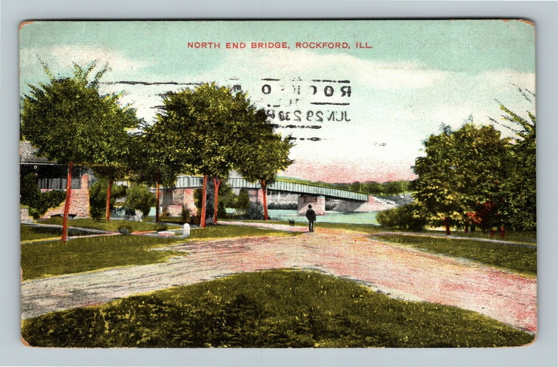 Looking back in time in Rockford, Illinois, circa 1908.