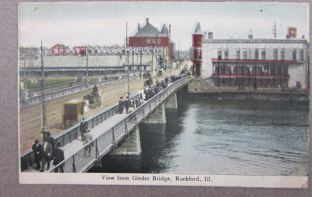 Looking back in time in Rockford, Illinois, circa 1910.