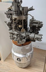 Brad's vintage aluminium beer keg and alumium jet engine governor in whimsical collection.