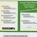 A Lucas CASC jet engine fuel control history data sheet.  1.