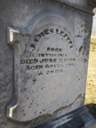 James Leffel's tombstone.