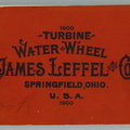 TURBINE WATER WHEEL JAMES LEFFEL AND COMPANY SPRINGFIELD, OHIO, U.S.A.