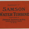 SAMSON WATER TURBINE PAMPHLET "P".
