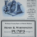 A Pelton Water Wheel Company advertisement from 1902.