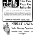 THE PELTON WATER WHEEL COMPANY ADVERTISEMENT FROM 1903.