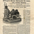 GILLESPIE'S PATENTED HYDRAULIC GOVERNOR.