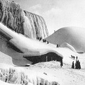 A rare Ice mountain at the American Falls side at Niagara Falls, circa 1891.